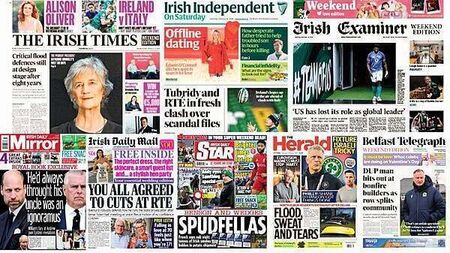What the papers say: Saturday's front pages