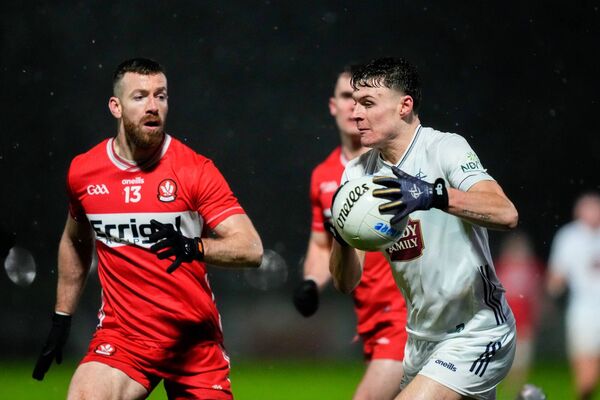 Ben Loakman scored a superb ten points for Kildare during their defeat to Derry Photo: James Lawlor 