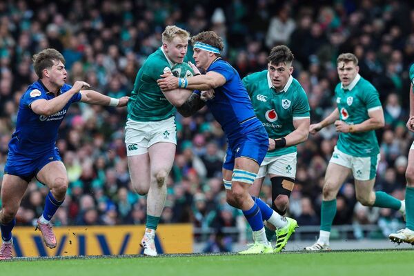 Jamie Osborne is restored at full back for Ireland following his try-scoring performance against Italy last weekend. Photo: INPHO/Billy Strickland Jamie Osborne is restored at full back for Ireland following his try-scoring performance against Italy last weekend. Photo: INPHO/Billy Strickland