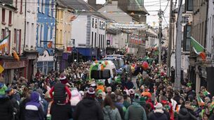 <p>Big crowds are expected once again for the Athy St Patrick's Day parade Photo: Aisling Hyland</p>