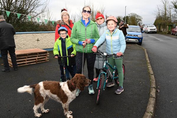 The Larkin family all set for their walk The Larkin family all set for their walk