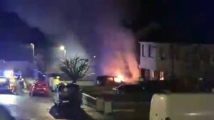 Arson attack on car housing estate near Kildare border