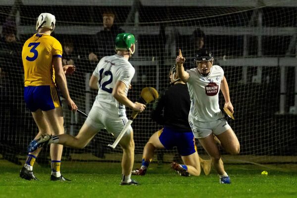 Cathal McCabe celebrates scoring Kildare's opening goal Photo: ©INPHO/Morgan Treacy