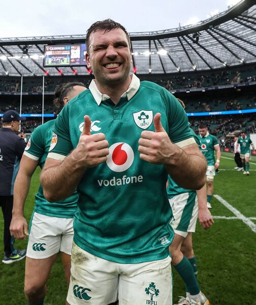 Eadestown's own Tadhg Beirne delivered one of his all-time great performances on Saturday as Ireland doubled England 42-21 in London. Photo: INPHO Eadestown's own Tadhg Beirne delivered one of his all-time great performances on Saturday as Ireland doubled England 42-21 in London. Photo: INPHO