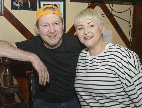 Quizmaster Colm O'Connor and Rhona O'Connor
