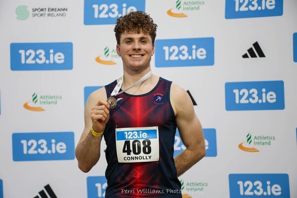 Ciaran Connolly (Le Cheile) bronze in the 60m hurdles Ciaran Connolly (Le Cheile) bronze in the 60m hurdles