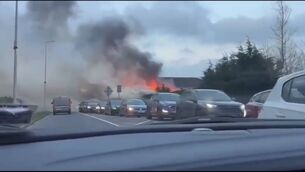 <p>The blaze on Wednesday afternoon</p>