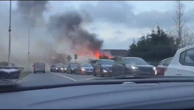 <p>The blaze on Wednesday afternoon</p>