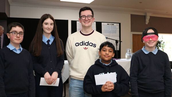 Scoil Bride Kill with a representative of the local credit union