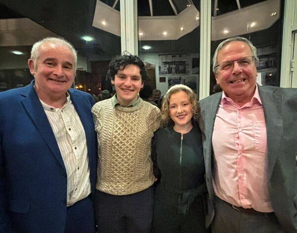 Uilleann piper Colm Broderick and Niamh Dalton on concertina playing at the recent commemoration event Uilleann piper Colm Broderick and Niamh Dalton on concertina playing at the recent commemoration event