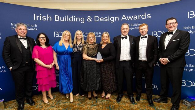 <p>At the Irish Building and Design Awards (IBDA) 2026 were Seamus Dooley, JSD Contracting; Aline Fitzgerald, Shackleton Experience; Marian Dempsey, Kildare County Council; Annette Keaveney, Kildare County Council, Annette Aspell, Director of Services, Kildare County Council, Pamela Pender, Kildare County Council, Mark Kennedy, K-Design Studio; Darragh Carey, Kildare County Council and Ciaran O’Brien, O’BFA</p>