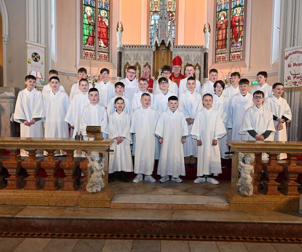 The confirmation class from St Peter's Boys school at St Peter and Paul's, Monasterevin for their confirmination 	Photos: Jimmy Fullam