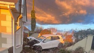 <p>The scene of the crash, which took place in February. Luckily no one was injured - this time! </p> <p>The scene of the crash, which took place in February. Luckily no one was injured - this time! </p>