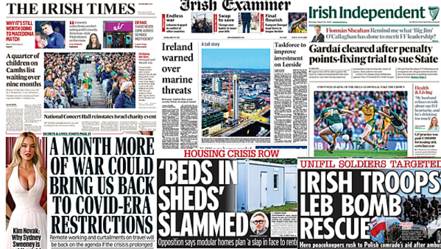 What the papers say: Monday's front pages