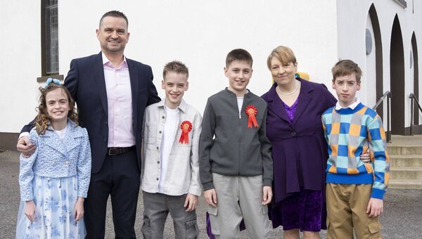 Charlie and Kyle Robinson and family