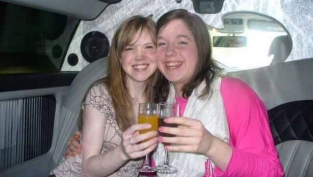 <p>Elise Wickham from Celbridge with her late sister Aislinn</p>