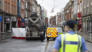 Man (20s) dies in Dublin city centre collision with truck