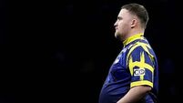 Luke Littler bid for third straight Premier League win thwarted by Gian van Veen