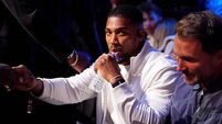 Anthony Joshua makes appearance in London at Derek Chisora’s farewell fight