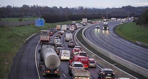 UPDATED: Kildare motorway traffic grinds to halt over fuel protest