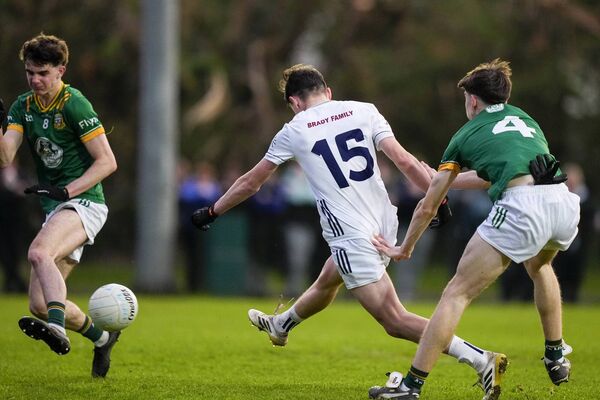 Logan Tennyson fires home Kildare's goal during their win over Meath in Skryne Photo: James Lawlor Logan Tennyson fires home Kildare's goal during their win over Meath in Skryne Photo: James Lawlor