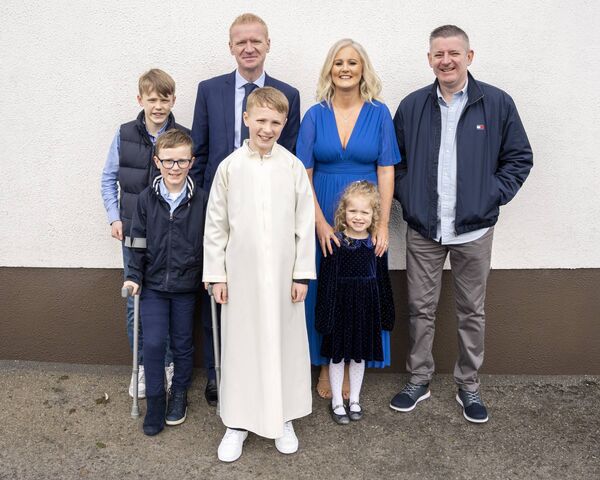 Caolán Kelly and family