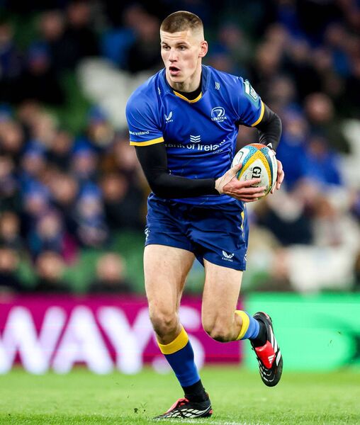 There may be calls for Sam Prendergast's return for the Champions Cup semi-final after the Leinster attack faltered at times during their win over Sale Sharks Photo: ©INPHO/Dan Clohessy