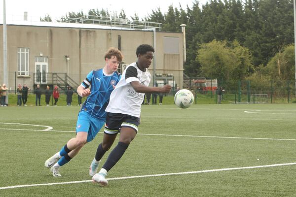 Paul Abankwah, brother of Ireland international James, takes control for Klub Kildare U17s
