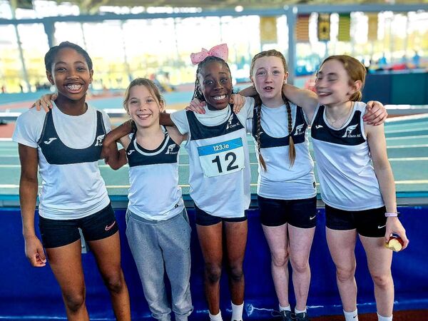 Clane AC - silver medal winners in the girls U13: Photo: Clane AC
