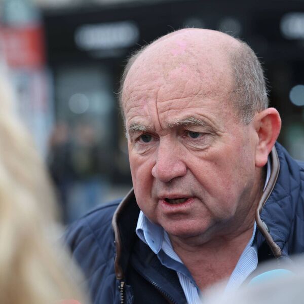 10/04/2026 - NEWS - John Dallon, fuel protest ‘spokesperson’ speaking to media as Fuel protestors maintain their protest on Dublins O’Connell Street. Photograph: Alan Betson / The Irish Times 