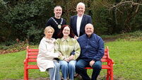 Red bench unveiled in park in tribute to young woman living with heart condition