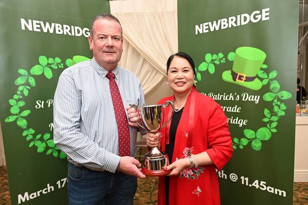 Carl Murphy chairman of Newbridge Saint Patricks Day Parade Mei Tusang President of Kildare Cultural Association 