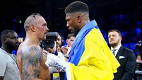 Anthony Joshua gets ‘unbelievable lift’ training in Spain with Oleksandr Usyk