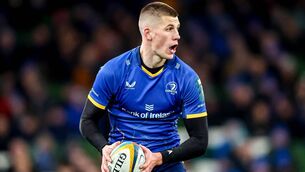 <p>Sam Prendergast makes his return to the Leinster starting lineup this weekend. Photo: INPHO/Dan Clohessy.</p>