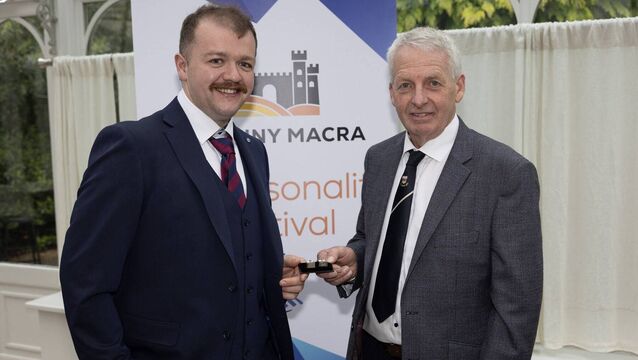 Jack flies the flag for Kildare at the Mr Personality Festival