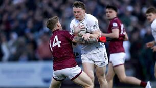 <p>James McGrath tries to break through the tackle of Westmeath's Luke Loughlin during last year's Leinster Championship clash. The two counties will meet again this year's semi-final Photo: ©INPHO/Leah Scholes</p>
