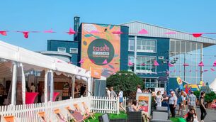 <p>The Taste of Kildare festival bathed in sunlight at Naas Racecourse last year</p>