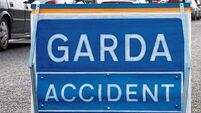 Truck overturns at motorway roundabout