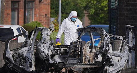 Explosive device in car outside Belfast police station ‘sent to kill officers’