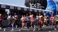 Tens of thousands pounding streets in record-breaking London Marathon