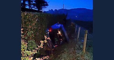 Donegal driver arrested after crashing car while eight times over drink-driving limit