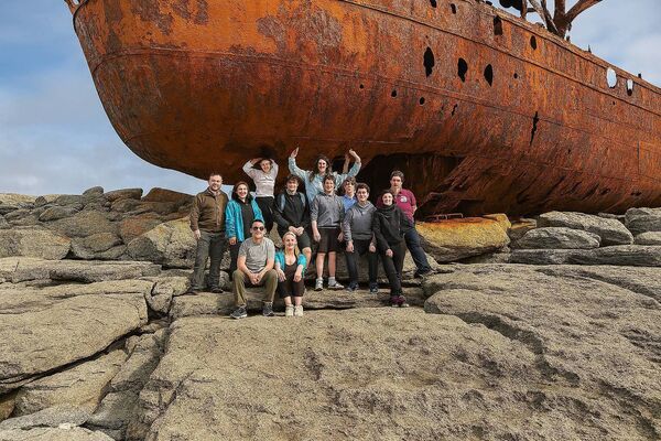 The Aontas Ogra group keep the flame lit on the trip to Inis Oirr