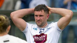 <p>Ben McCormack wears a look of dejection after Kildare were beaten by Westmeath Photo: ©INPHO/James Lawlor</p>