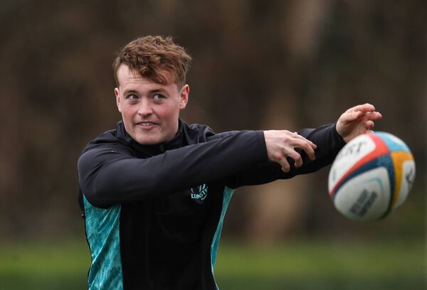 Naas scrum half Tadhg Brophy is on the bench for Leinster A. Photo: INPHO/Grace Halton.