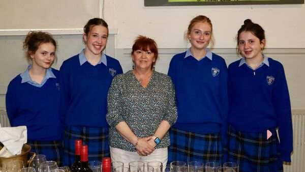 Ruth Maloney, Elisabeth Wall, Georga Dowling of Food School, Kate McAuley, and Lucy Browne. TY students prepared and served food at the event