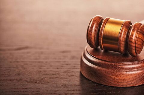The defendant turned up in court in a wheelchair
