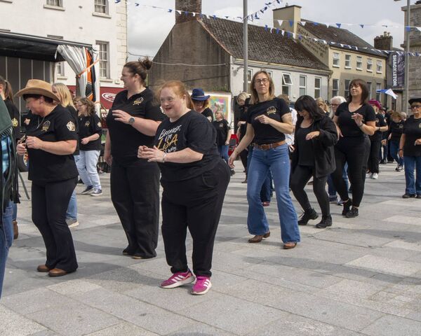 Lisa Conway joins in the fun on Emily Square. 