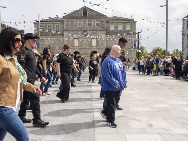 Alan Maloney enjoying the dancing in the Square