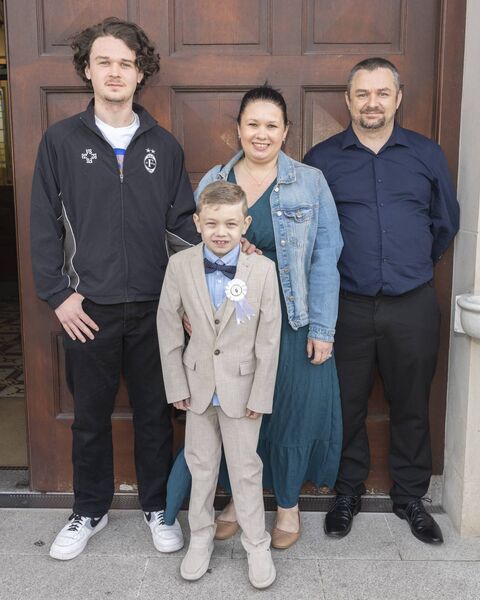 Damien Casey and family