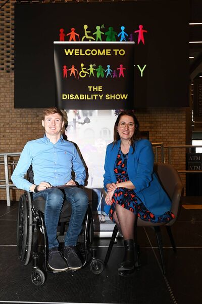 Jack Kavanagh MC Director Move the Needle and Minister for Disability Emer Higgins 